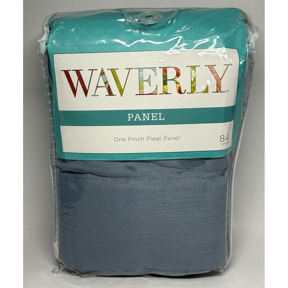 Waverly Serendipity Blue Polyester Curtain Panel 50"x84" Light Filtering New